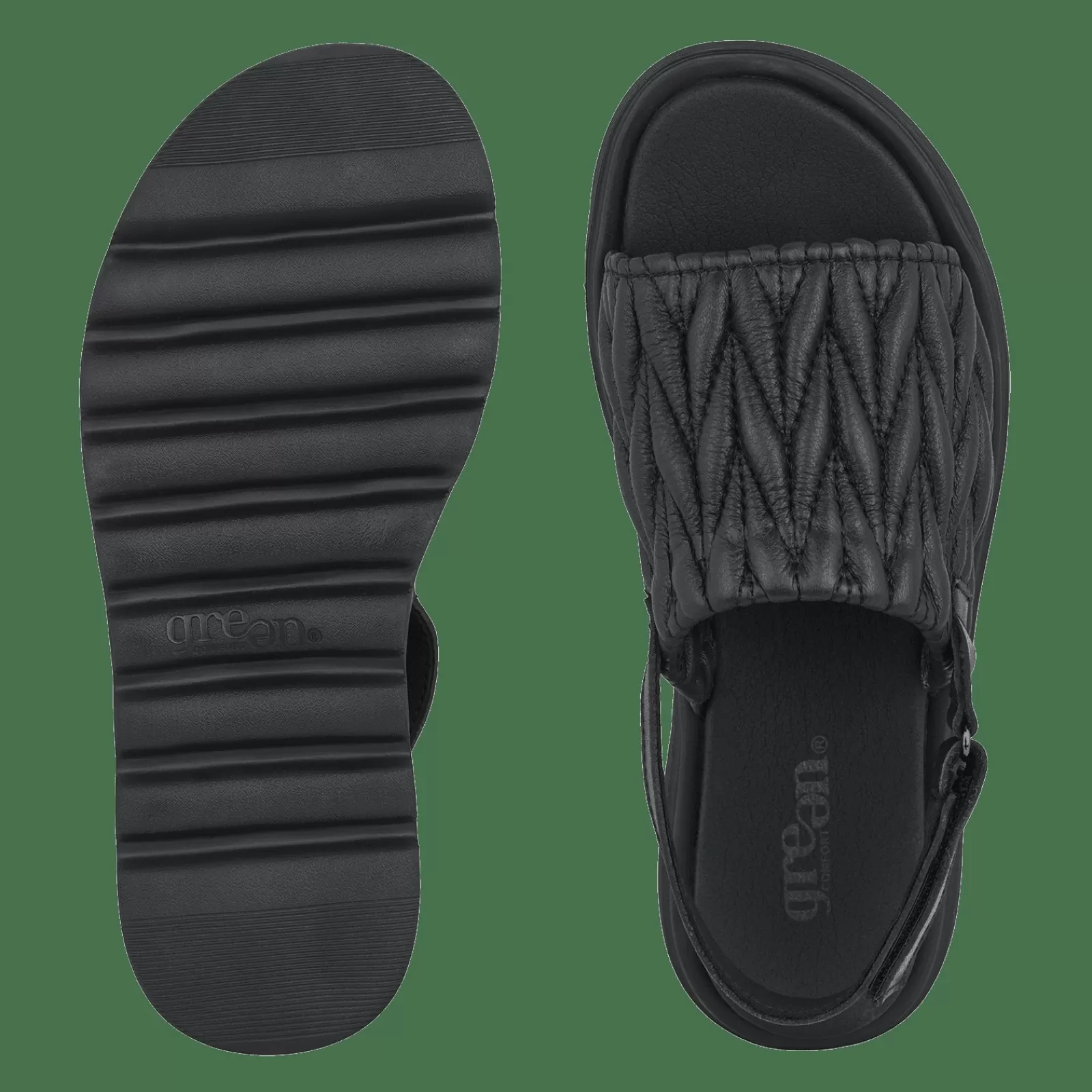 allow_amari__sort_3-1.webp Sandaler Med Flad Sål>Green Comfort Allow Amari - Sort