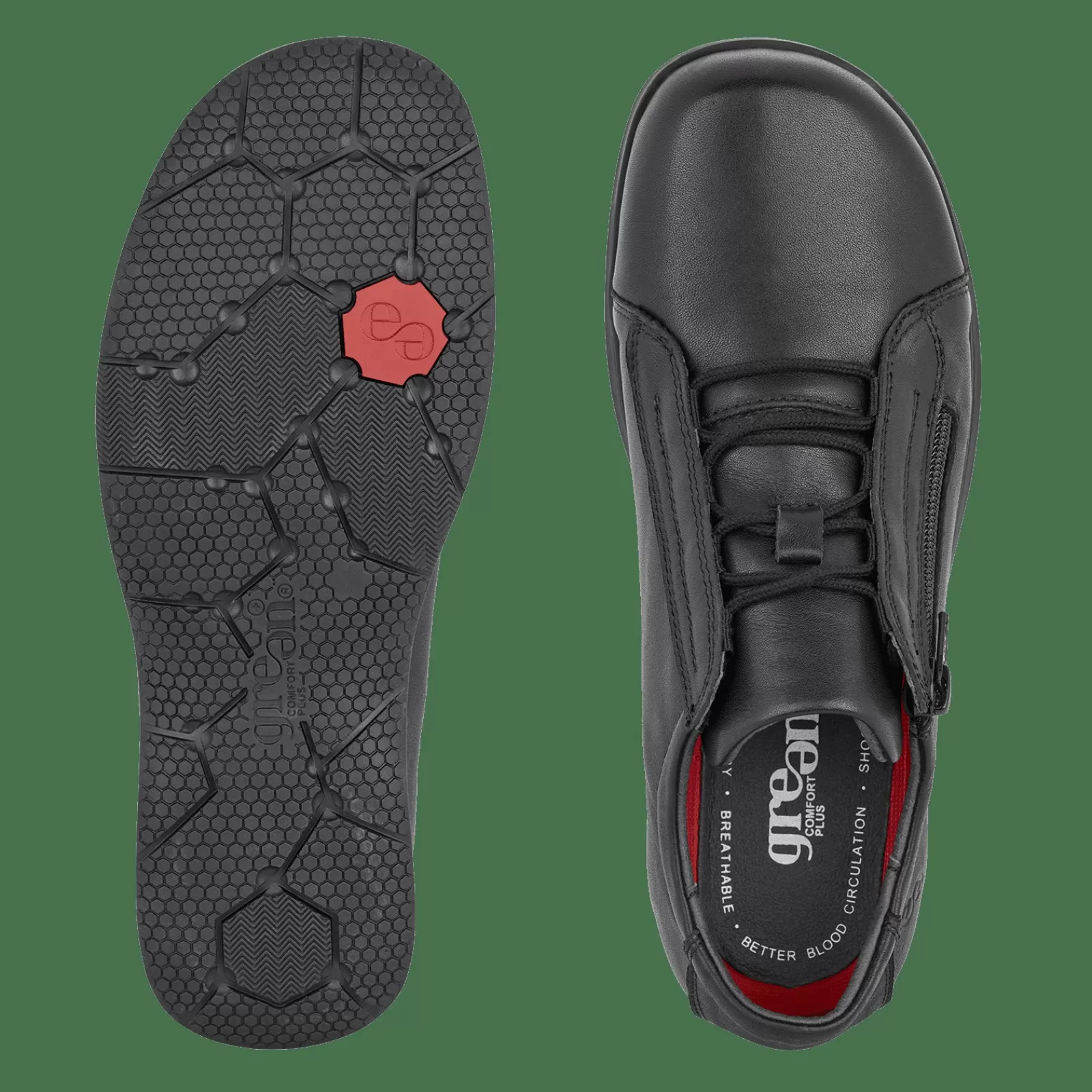 walkie_wini__sort_3-2.webp Snøresko>Green Comfort Walkie Wini - Sort