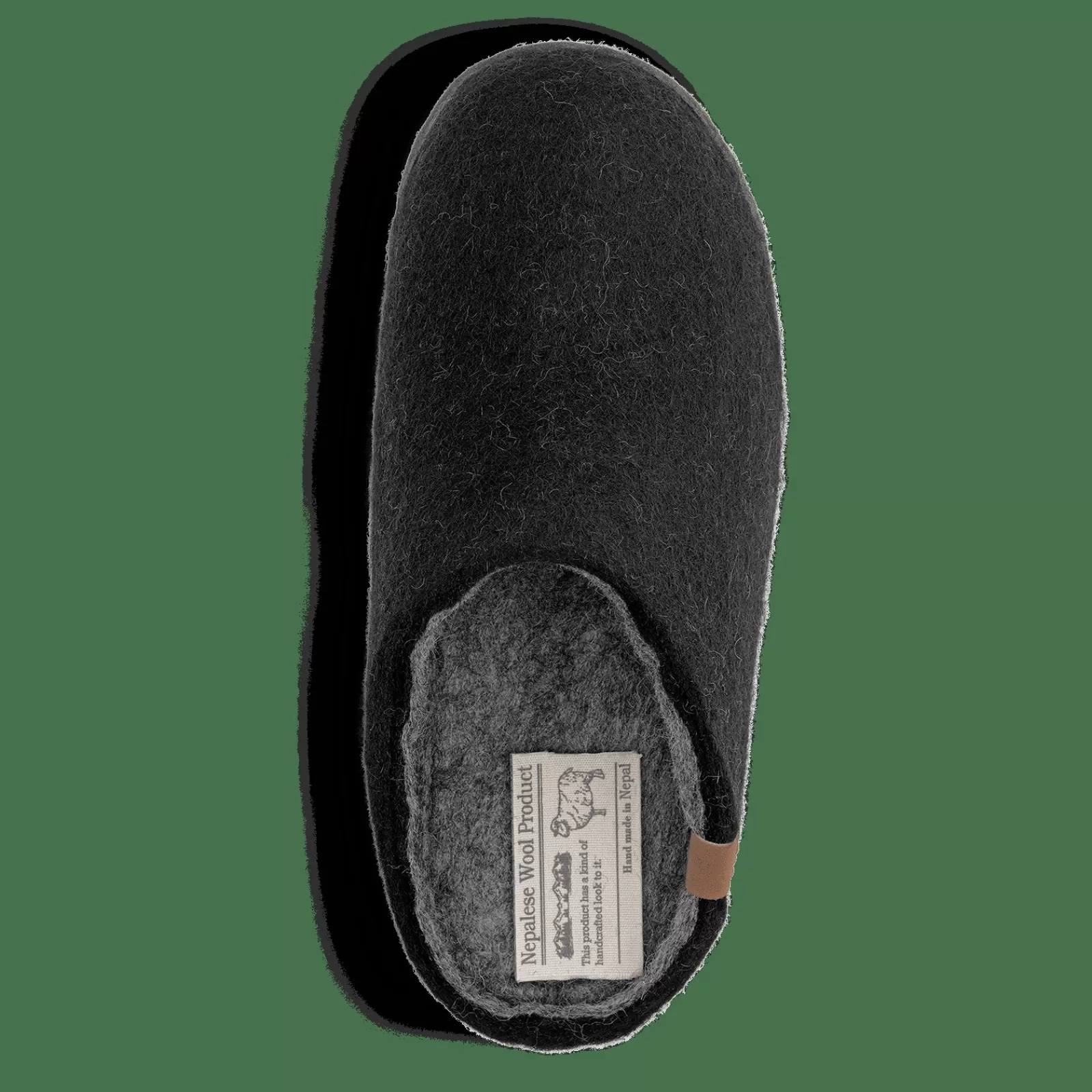 wool_bhutan__sort_3-3.webp Hjemmesko Med Skindsål>Green Comfort Wool Bhutan - Sort