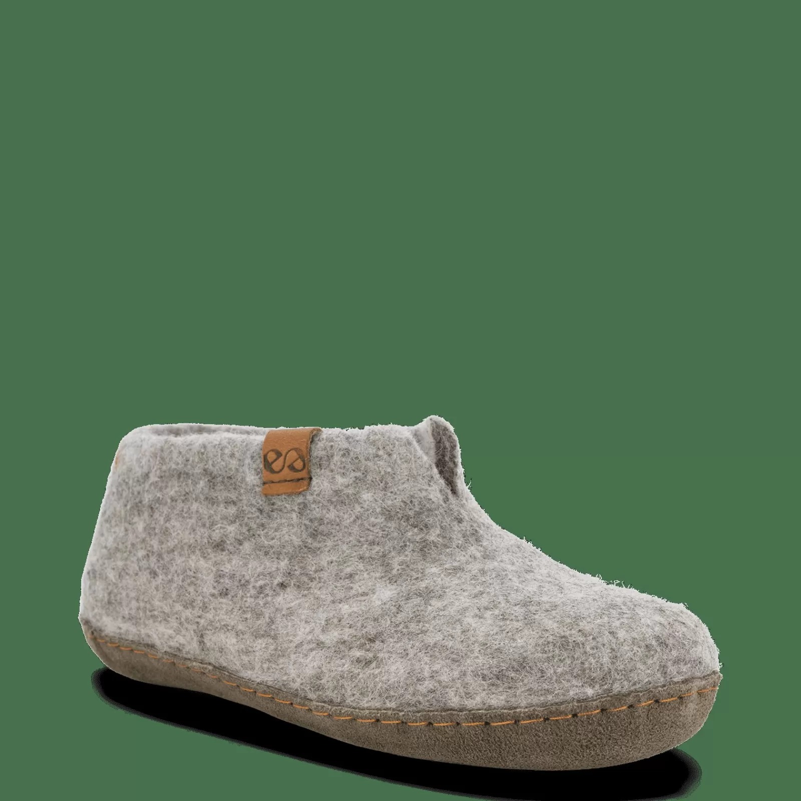 wool_mera__light_grey_2-3.webp Hjemmesko Med Skindsål>Green Comfort Wool Mera - Light Grey