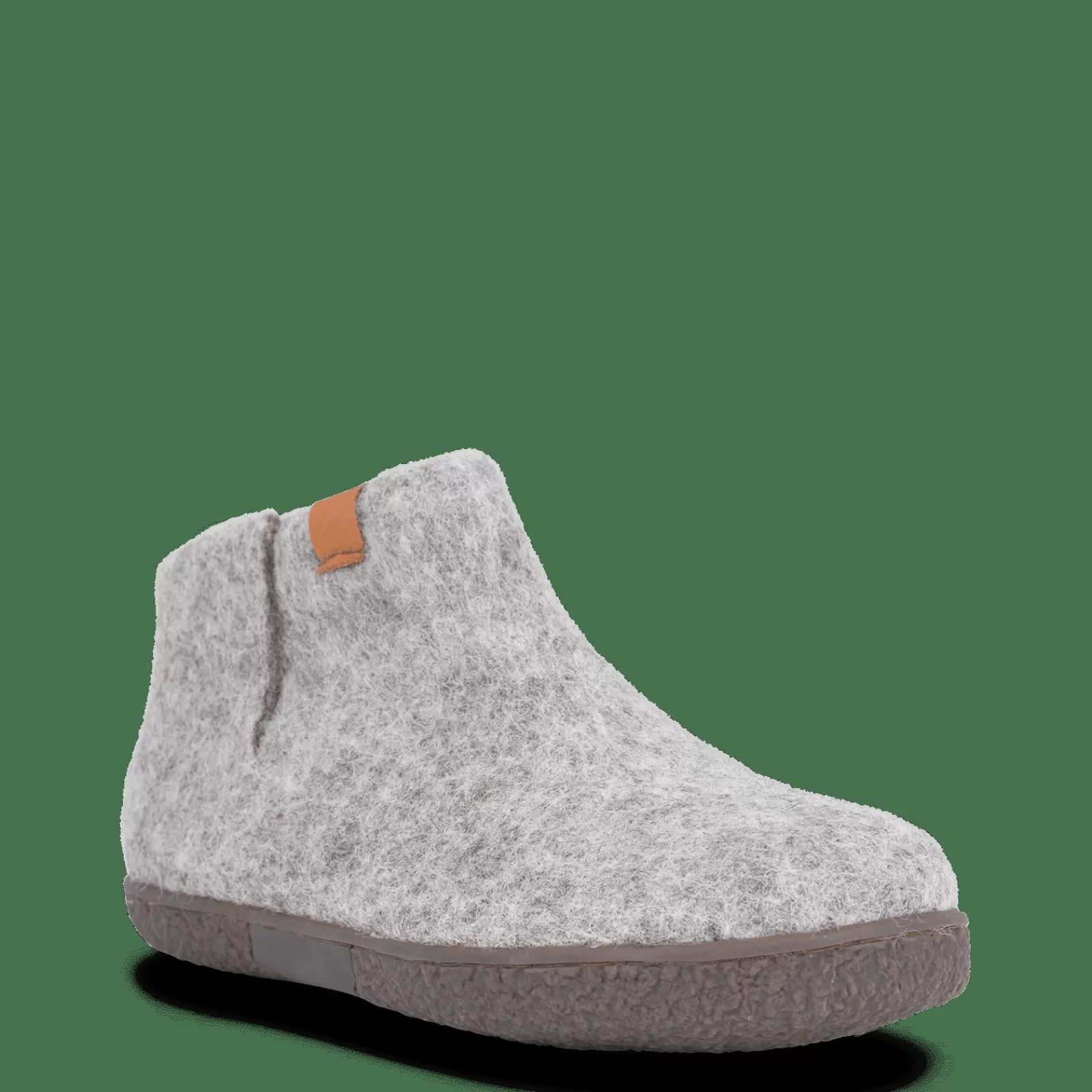wool_nepal__light_grey_2-1.webp Hjemmesko Med Gummisål>Green Comfort Wool Nepal - Light Grey