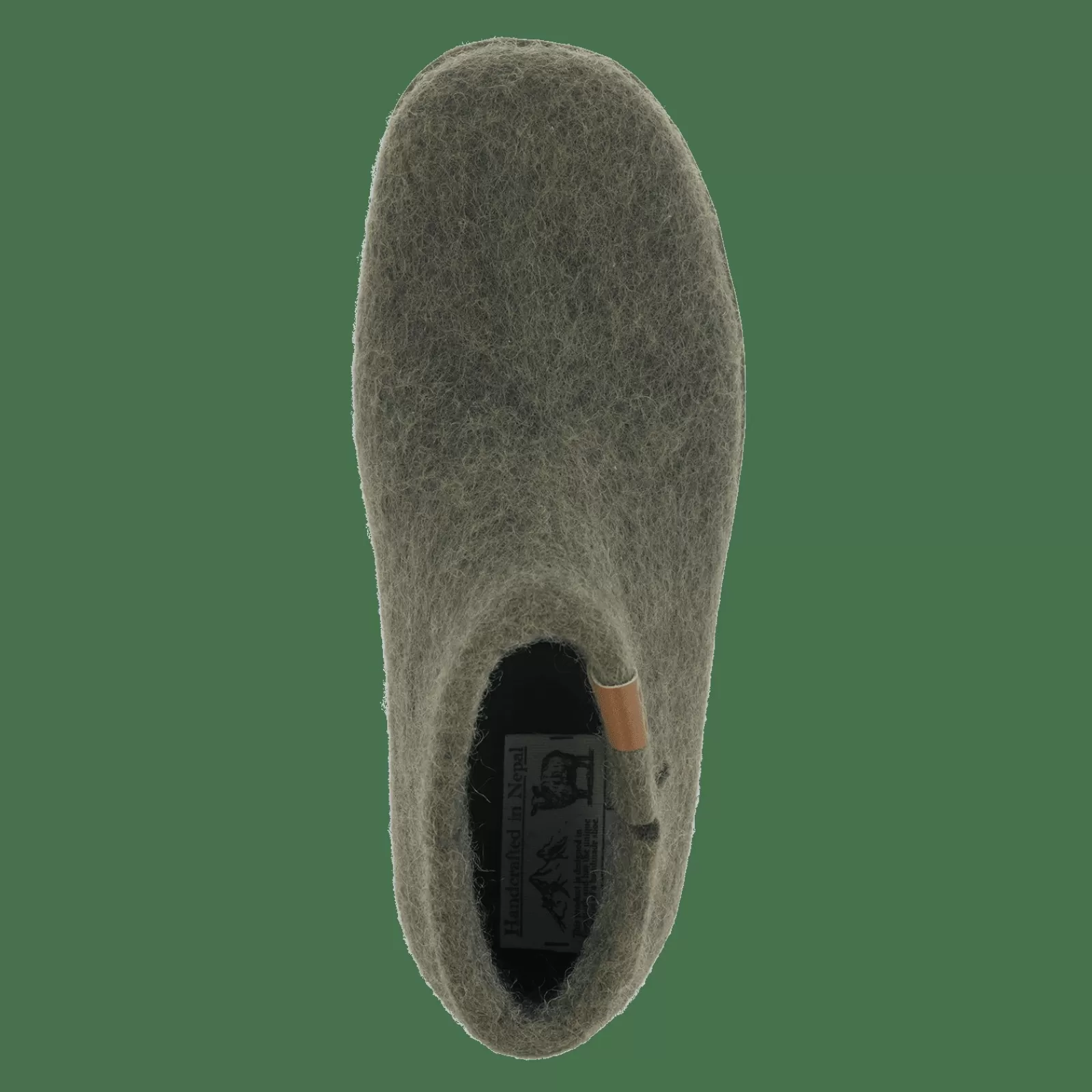 wool_nepal__sage_3-1.webp Hjemmesko Med Gummisål>Green Comfort Wool Nepal - Sage