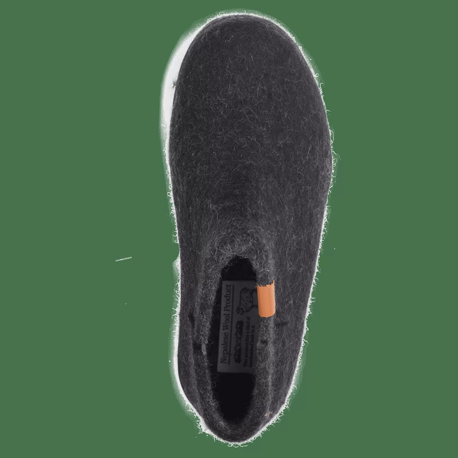 wool_nepal__sort_3-3.webp Hjemmesko Med Gummisål>Green Comfort Wool Nepal - Sort