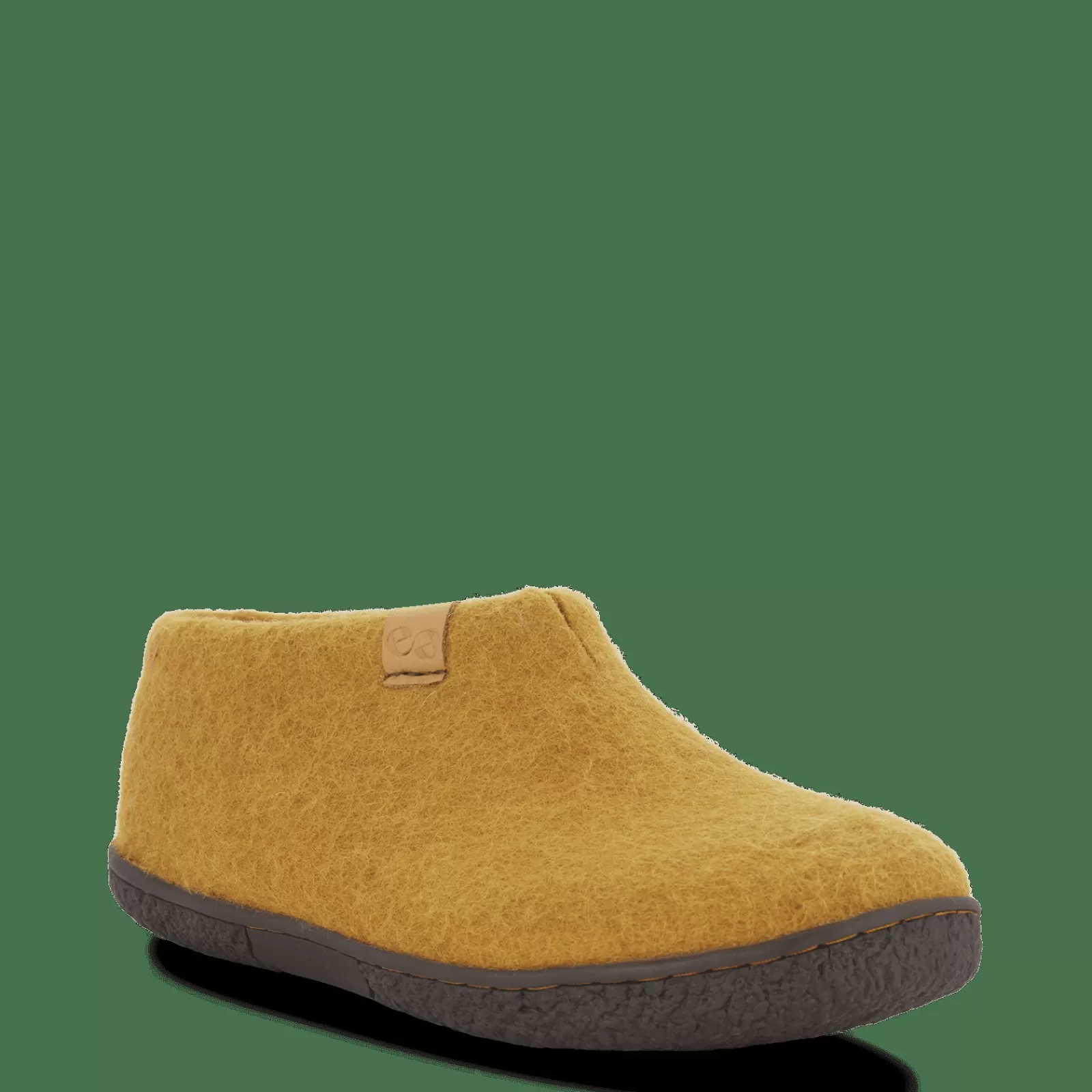 wool_pumori__sun_yellow_2-2.webp Hjemmesko Med Gummisål>Green Comfort Wool Pumori - Sun Yellow